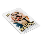 Moderne Comic Simple Grunge Custom Pet Photo Magneet (Rechterzijde)