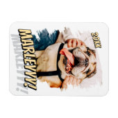 Moderne Comic Simple Grunge Custom Pet Photo Magneet (Horizontaal)
