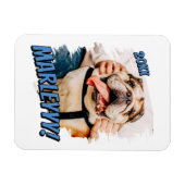 Moderne Comic Simple Grunge Custom Pet Photo Magneet (Horizontaal)
