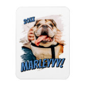 Moderne Comic Simple Grunge Custom Pet Photo Magneet (Verticaal)