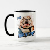 Moderne Comic Simple Grunge Custom Pet Photo Mok (Links)