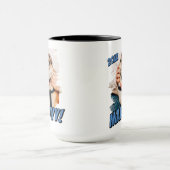 Moderne Comic Simple Grunge Custom Pet Photo Mok (Midden)