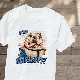 Moderne Comic Simple Grunge Custom Pet Photo T-shirt