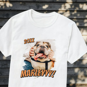 Moderne Comic Simple Grunge Custom Pet Photo T-shirt