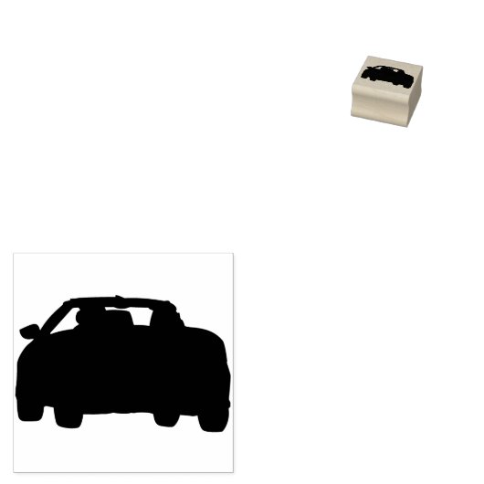 Moderne compacte cabriolet rubberstempel (Gestempeld)