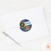 Moderne Compass Business Adverteren Label (Envelop)