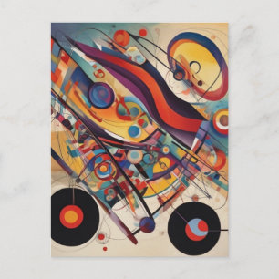Moderne compositie Abstracte kunst Briefkaart