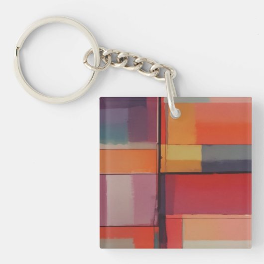 Moderne compositie Abstracte kunst Sleutelhanger (voorkant)