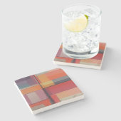 Moderne compositie Abstracte kunst Stenen Onderzetter (Zijkant)