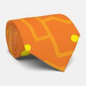 Moderne Computer Circuit Board oranje gele mannen Stropdas (Opgerold)