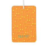 Moderne Computer Circuit Board oranje gele NAAM Luchtverfrisser (Voorkant)