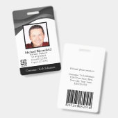 Moderne Computer Software Company Reparatie Zwart  Badge (Voor- en achterkant)