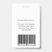 Moderne Computer Software Company Reparatie Zwart  Badge (Achterkant)