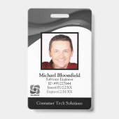 Moderne Computer Software Company Reparatie Zwart  Badge (Voorzijde)