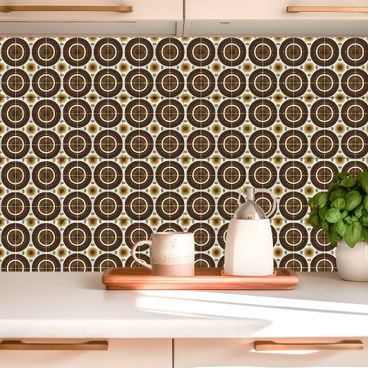 Moderne concentrische cirkels uit het midden van d tegeltje