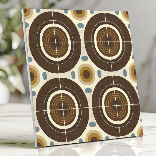 Moderne concentrische cirkels uit het midden van d tegeltje