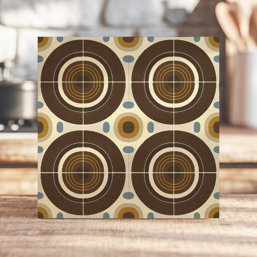 Moderne concentrische cirkels uit het midden van d tegeltje