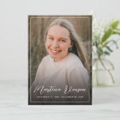 Moderne condoleancesympathie begrafenisfoto bedankkaart (Staand voorkant)