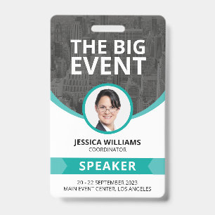 Moderne conferentie evenement gastspreker ID badge