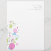 Moderne confetti bloemblaadjes briefhoofd (Voorkant)