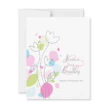 Moderne confetti bloemblaadjes kleurrijke bruiloft