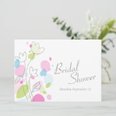 Moderne confetti bloemblaadjes vrijgezellenfeest u kaart (Staand voorkant)