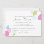 Moderne confetti bloemblaadjes vrijgezellenfeest u kaart (Achterkant)