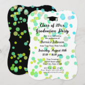 Moderne confetti dot High School graduation party Kaart (Voorkant / Achterkant)