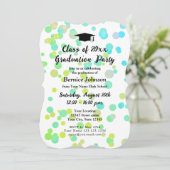 Moderne confetti dot High School graduation party Kaart (Staand voorkant)