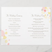 Moderne confetti flower petals Wedding Programme (Achterkant)
