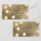 Moderne Confetti Gold Polka Dot Gold foil Texture Visitekaartje (Voorkant / Achterkant)