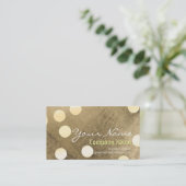 Moderne Confetti Gold Polka Dot Gold foil Texture Visitekaartje (Staand voorkant)