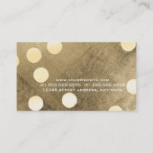 Moderne Confetti Gold Polka Dot Gold foil Texture Visitekaartje (Achterkant)