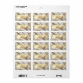 Moderne Confetti, gouden glitterpenseelstreek Etiket (Full Sheet)