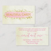 Moderne Confetti handgemaakte kaartscrapbooking Visitekaartje (Voorkant / Achterkant)