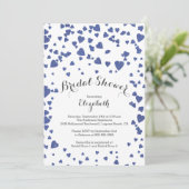 Moderne Confetti Hearts Bridal Shower-uitnodiging Kaart (Staand voorkant)