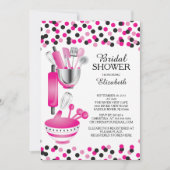 Moderne Confetti Kitchen Bridal Shower-uitnodiging Kaart (Voorkant)