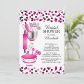 Moderne Confetti Kitchen Bridal Shower-uitnodiging Kaart (Staand voorkant)