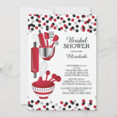 Moderne Confetti Kitchen Bridal Shower-uitnodiging Kaart (Voorkant)