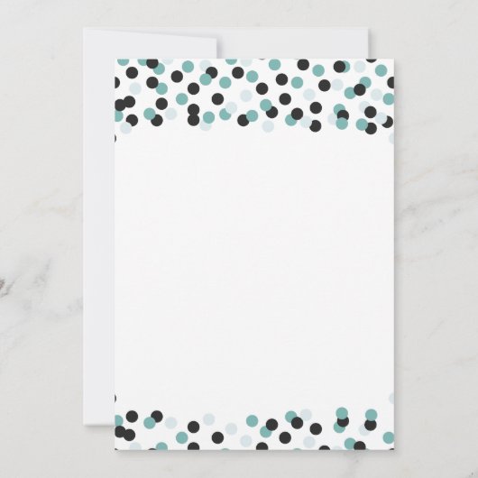 Moderne Confetti Kitchen Bridal Shower-uitnodiging Kaart (Achterkant)