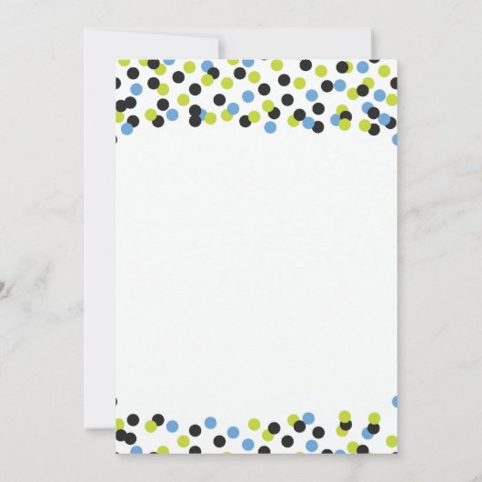 Moderne Confetti Kitchen Bridal Shower-uitnodiging Kaart (Achterkant)