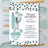 Moderne Confetti Kitchen Bridal Shower-uitnodiging Kaart
