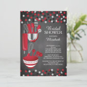 Moderne Confetti Kitchen Bridal Shower-uitnodiging Kaart (Staand voorkant)
