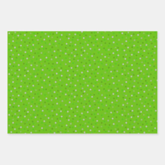 Moderne Confetti op groen, rood en gouden Inpakpapier Vel (Voorkant 2)