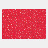 Moderne Confetti op groen, rood en gouden Inpakpapier Vel (Voorkant)