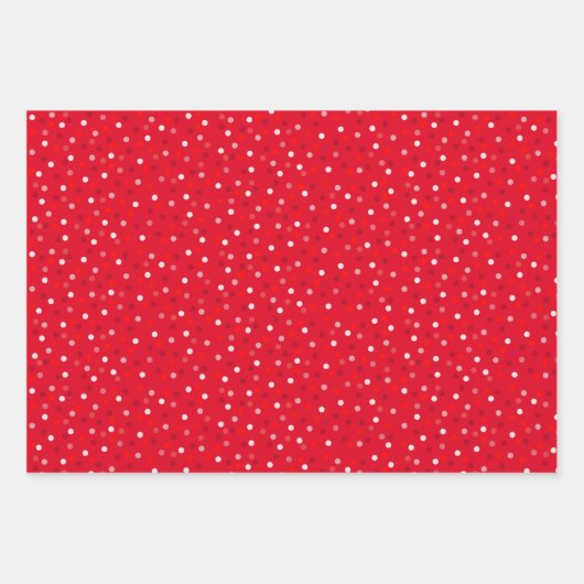 Moderne Confetti op groen, rood en gouden Inpakpapier Vel (Voorkant)