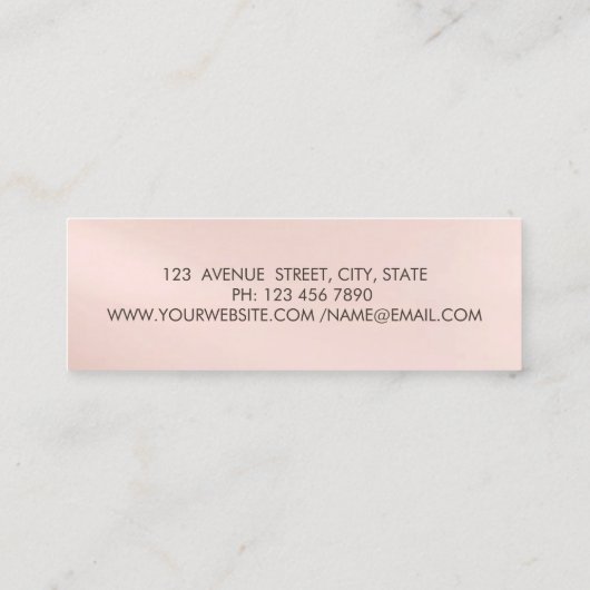 Moderne Confetti, penseelstreek, Faux-as Mini Visitekaartje (Achterkant)