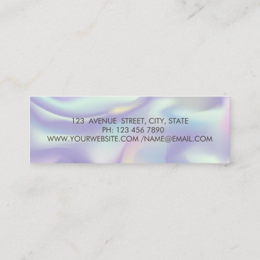 Moderne Confetti, penseelstreek, schuine streep, s Mini Visitekaartje (Achterkant)