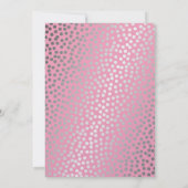 Moderne Confetti Polka Dots Pastel Pink en Silver Kaart (Achterkant)