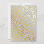Moderne Confetti Polka Dots Pattern Grey and Gold Kaart (Achterkant)